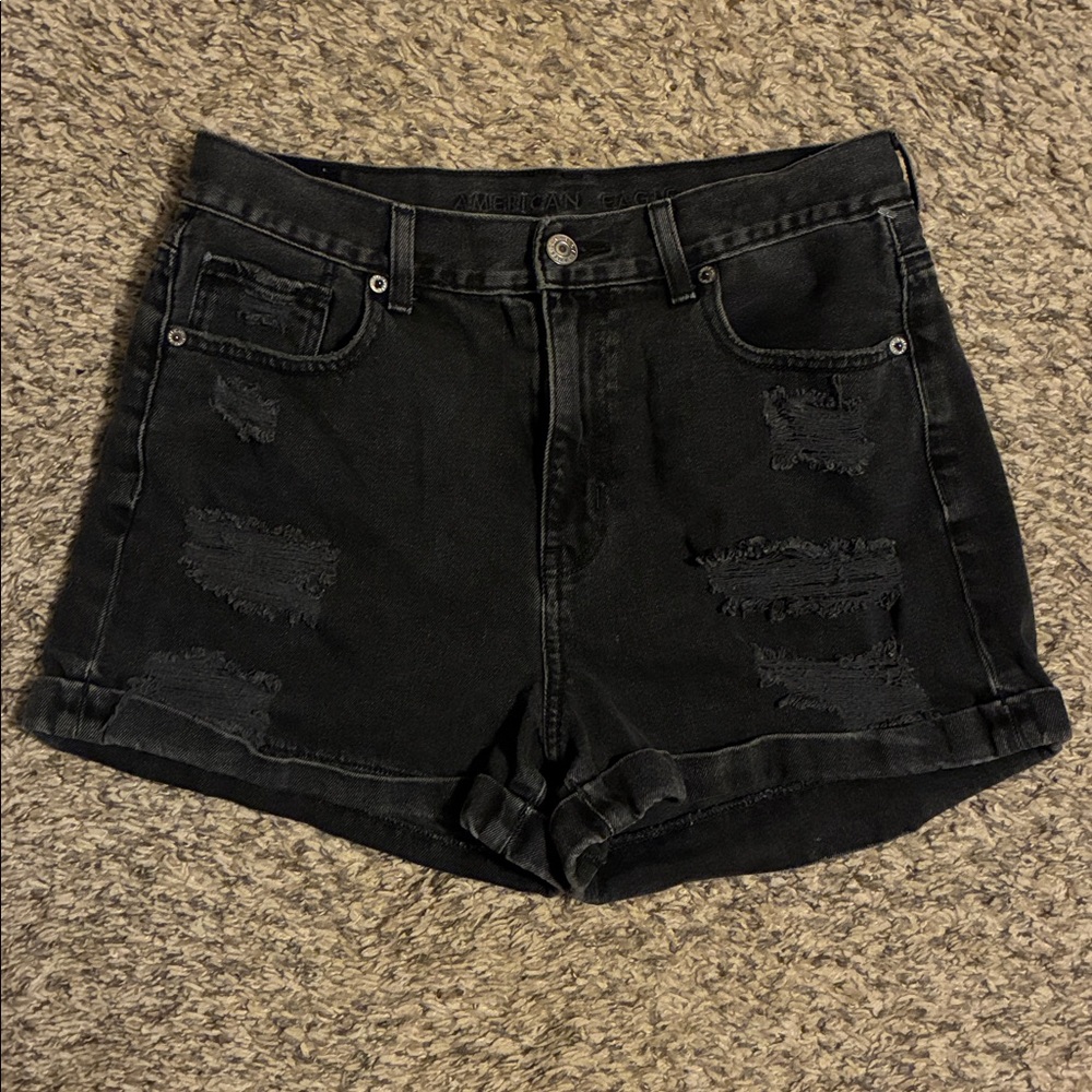 American eagle rolled hem mom shorts -size 4